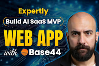 expertly build ai saas mvp web app using base44 as ai web developer for startups
