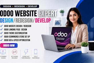 design, redesign, customize odoo website, ecommerce and landing page