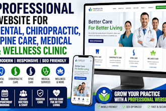 create website for dental chiropractic spine care medical and wellness clinic