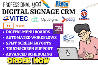 do digital signage CRM snappy cnario vitec strandvision yodeck optisigns play