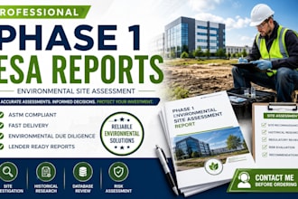 develop professional phase 1 esa environmental site assessment