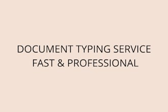 professional document typing and formatting
