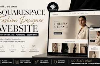 design squarespace fashion designer website clothing brand website portfolio web