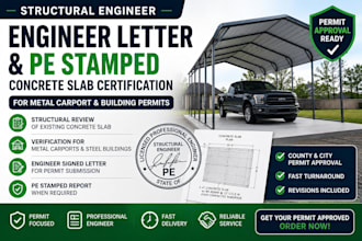 provide structural engineer letter concrete slab calculation certification tekla