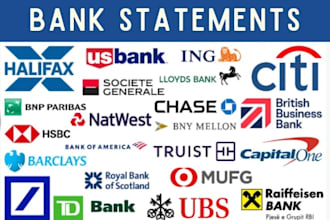 reconcile bank statement PDF to editable format