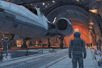 draw sci fi illustration and sci fi sci fi illustration