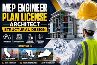 mep engineer plan license architect structural design in california maryland ky