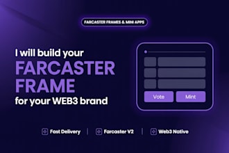 build a professional farcaster frame or mini app for your web 3 brand