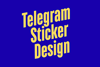 design telegram sticker for your business