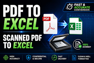 convert PDF to excel and scanned PDF to editable excel