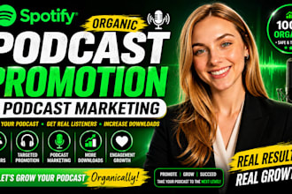 do organic spotify podcast promotion and podcast marketing