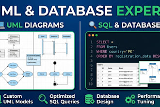 make professional uml diagram and database project