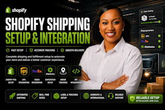 setup shopify pos, ups, fedex, order tracking, shipstation, API integration
