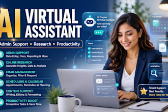be your ai virtual assistant for admin support research