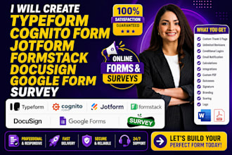 create typeform congnito form jotform  formstack docusign google form survey