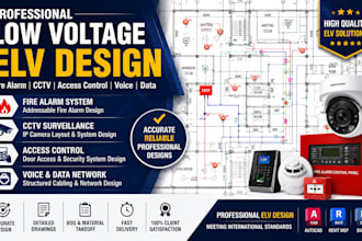 do low voltage, fire alarm, cctv, access control, voice and data elv design