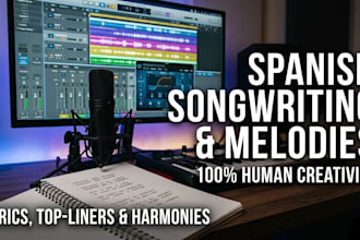 write spanish lyrics and compose vocal melodies lyricist latin for your song