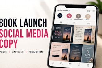 book launch and book promotion copy for authors