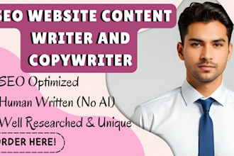 be your seo website content writer and copywriter