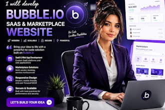 develop bubble io no code saas marketplace website