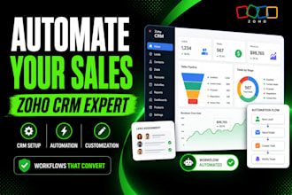 do zoho crm setup workflow automation and zoho crm customization services