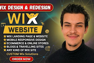 design or redesign wix websites, online stores, blogs and travelling websites