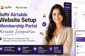 design softr airtable website setup membership portal airtable integration