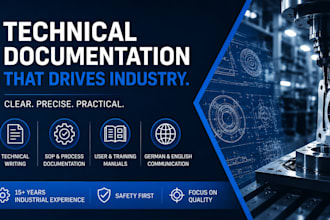 write german and english technical documentation and sops