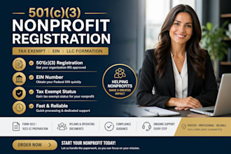 register your 501c3 nonprofit and file irs 1023 ez with ein