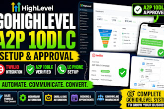 setup gohighlevel a2p 10dlc, lc phone and twilio