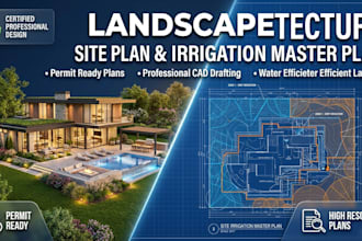do landscape architect, site plan, irrigation plan plan, master plan