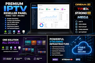 deliver best viral reseller panel credits, dream 4k, trex, strong 8k, m3u, mega