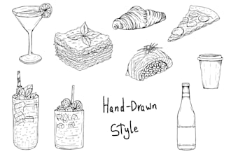 draw a hand drawn line art