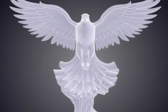create custom 3d trophy model from 2d drawing award medal design for 3d printing