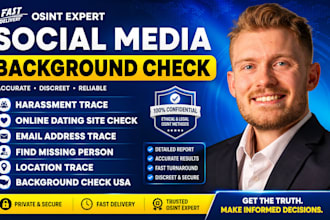 do social media investigation background check harassment trace and find someone