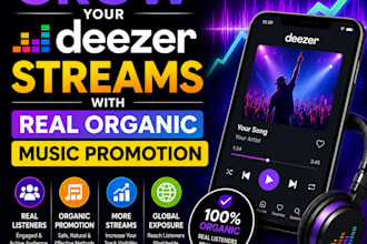 grow your deezer streams with real organic music promotion