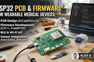 pcb and firmware for wearable medical devices using esp32