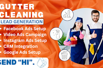 gutter cleaning leads, gutter cleaning facebook ads, google ads, video ads