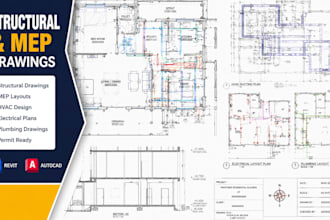 draw structural and mep drawings for building