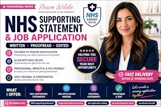 proofread and edit your nhs supporting statement and job application