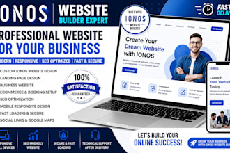 create custom ionos website builder site for business landing page