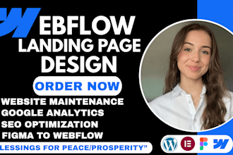 build a webflow website and design webflow landing page
