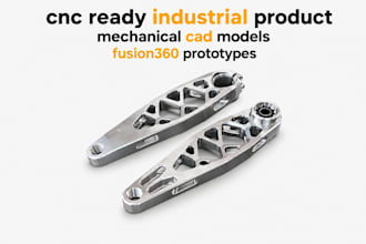 design cnc ready industrial product mechanical cad models  fusion360 prototypes