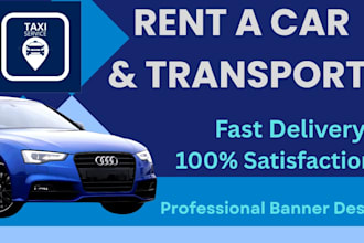 design professional car hire rent a car and transport business cards