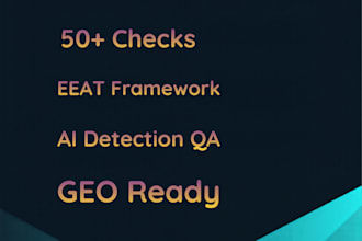 run a full SEO audit, write eeat optimized blog posts, and set up GEO