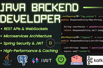 develop java spring boot rest apis and microservices