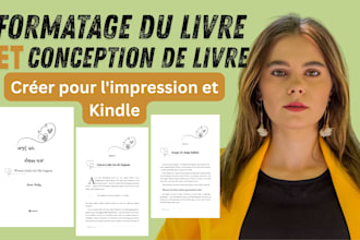 conception et mise en page du livre pour limpression sur amazon et kindle