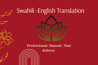 translate swahili to english and english to swahili professionally