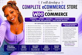 develop a complete ecommerce store with woocommerce or dropshipping and peptide