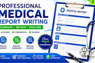 do professional medical report writing summary review